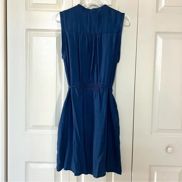 NWT Splendid Willow Tie-Waist Dark Wash Dress - Picture 3 of 13